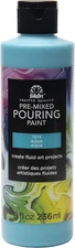 Pre-Mixed Acrylic Pouring Paint, 8 Oz, Aqua