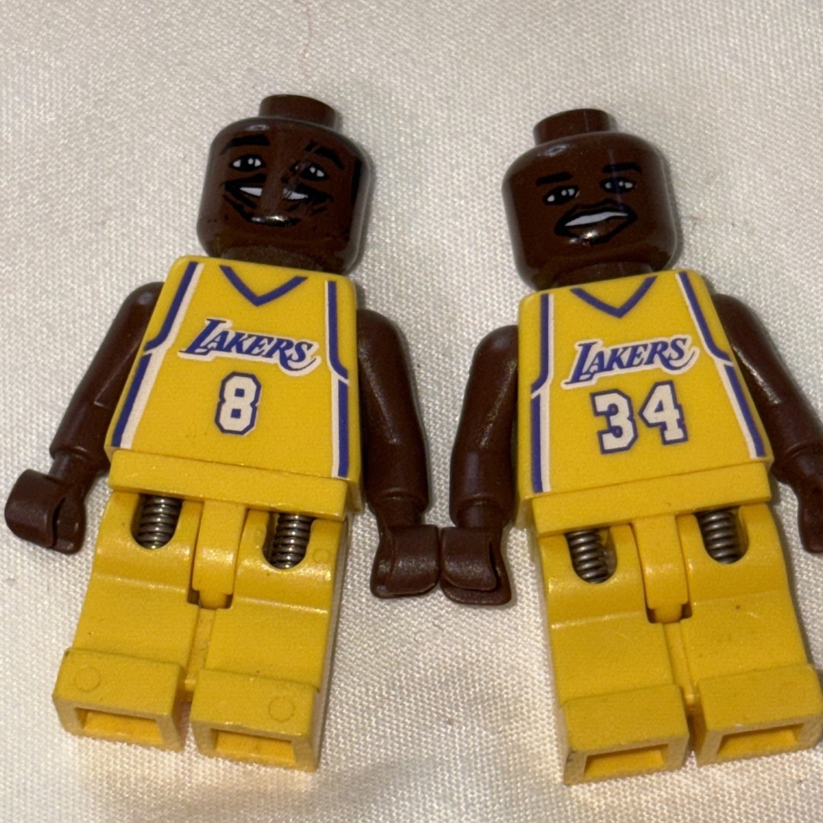 Lego SPORTS: Kobe Bryant #8 LA Lakers NBA Mini Figure + #34 Shaq