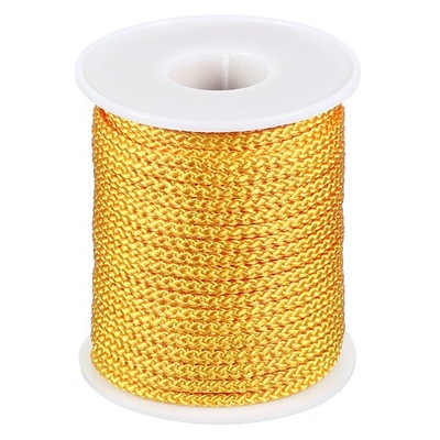 3mm x 49feet Nylon String for Bracelets Braided Nylon Cord, Yellow