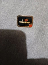 I Heart Teaching Pin Love Teaching - I 3 Teaching - epoxy pin 3/4 inch tall