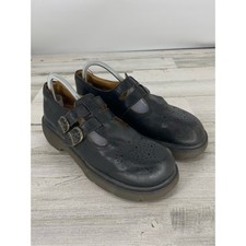 Vtg 90's Dr. Martens Black Mary Jane Platform Shoes 8065 UK 5 US 7 England Made