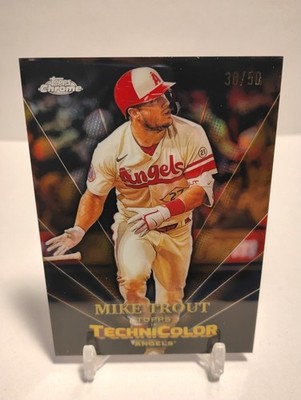 Mike Trout 2023 Topps Chrome Technicolor TT-1  Gold Refractor /50 Angels