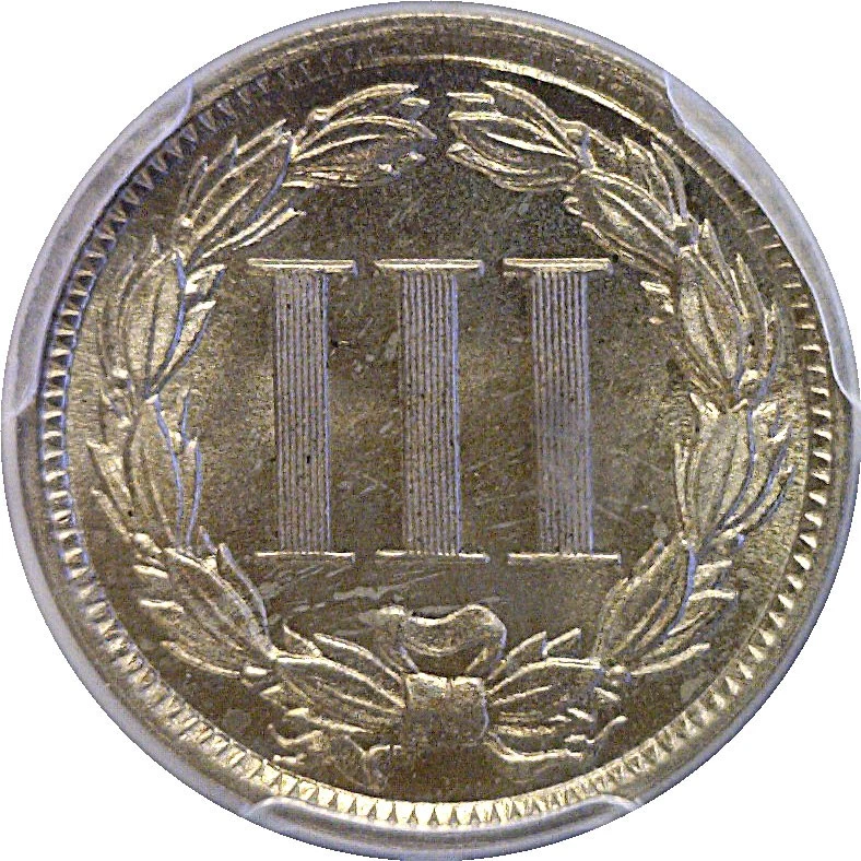 1886 3C Nickel Three Cent PCGS PR-66 CAC - Image 3 of 3