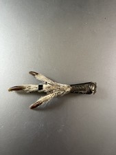 Scottish Grouse Foot Broach Kilt Pin With  White Stone