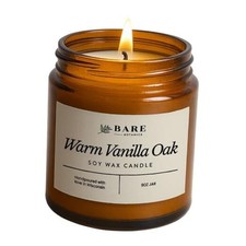 9oz Soy Candle - 100 Plant-Based Fragrance Oils - Premium, Warm Vanilla Oak