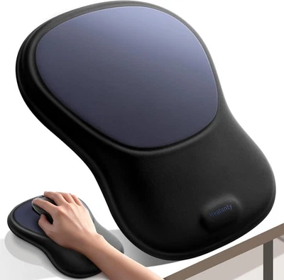 Tapis Souris Ergonomique Repose-Poignet Mousse Mémoire Lycra Logitech - Photo 1/4