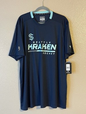 Men s 3XL NWT Seattle Kraken Fanatics Authentic Pro Locker Room T-Shirt Navy
