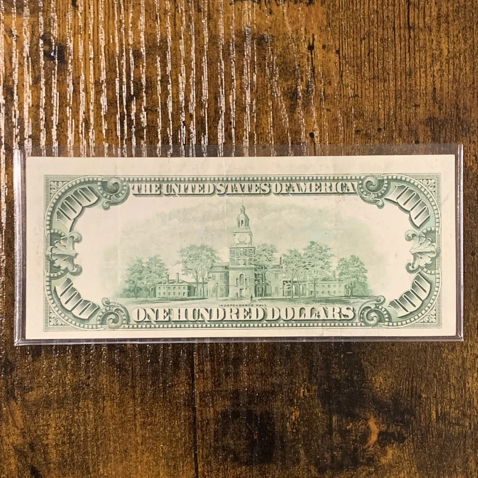 1950 Star Note AU $100 Dollar Bill TRINARY Low Serial Number H00000650* - Image 4 of 4