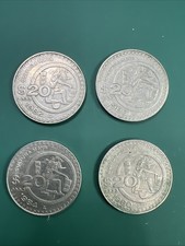 20 Pesos Mexican Coins Lot Of 4 Issue Dates 2-1980 , 1982, 1984