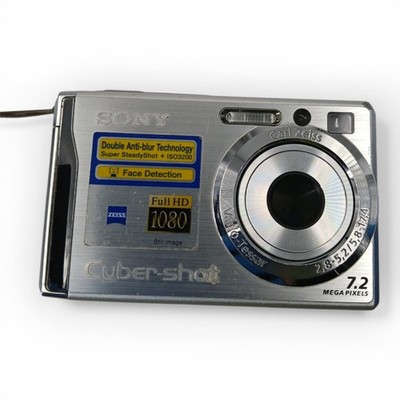 Sony Cyber-Shot DSC-W80 7.2MP Digital Camera w/ Battery Charger (Untested)