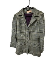 Vintage PENDLETON Women  s 100 Virgin Wool Plaid Blazer Jacket Size 14