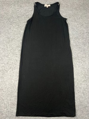 Philosophy Republic Clothing Tank Dress Womens Large Black Viscose Scoop Neck