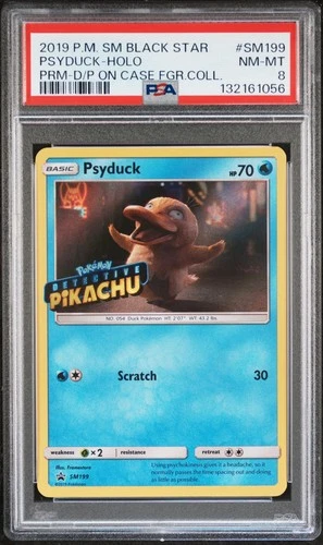 2019 POKEMON SM BLACK STAR PROMO #SM199 PSYDUCK-HOLO PSA 8