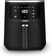 Tower T17205AFR Digital Single Basket Air Fryer, 4L Capacity, Overheat Protectio