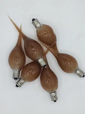 Primitive Silicone Dipped 5 Watt Light Bulb - Pack of 6 - Rustic Brown Color