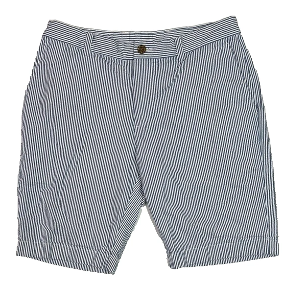 Brooks Brothers Blue White Striped Cotton Chino Shorts Size 32