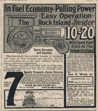 Anuncio de revista - 1916 - Rock Island Plow Co., Rock Island, IL - Heider 10-20