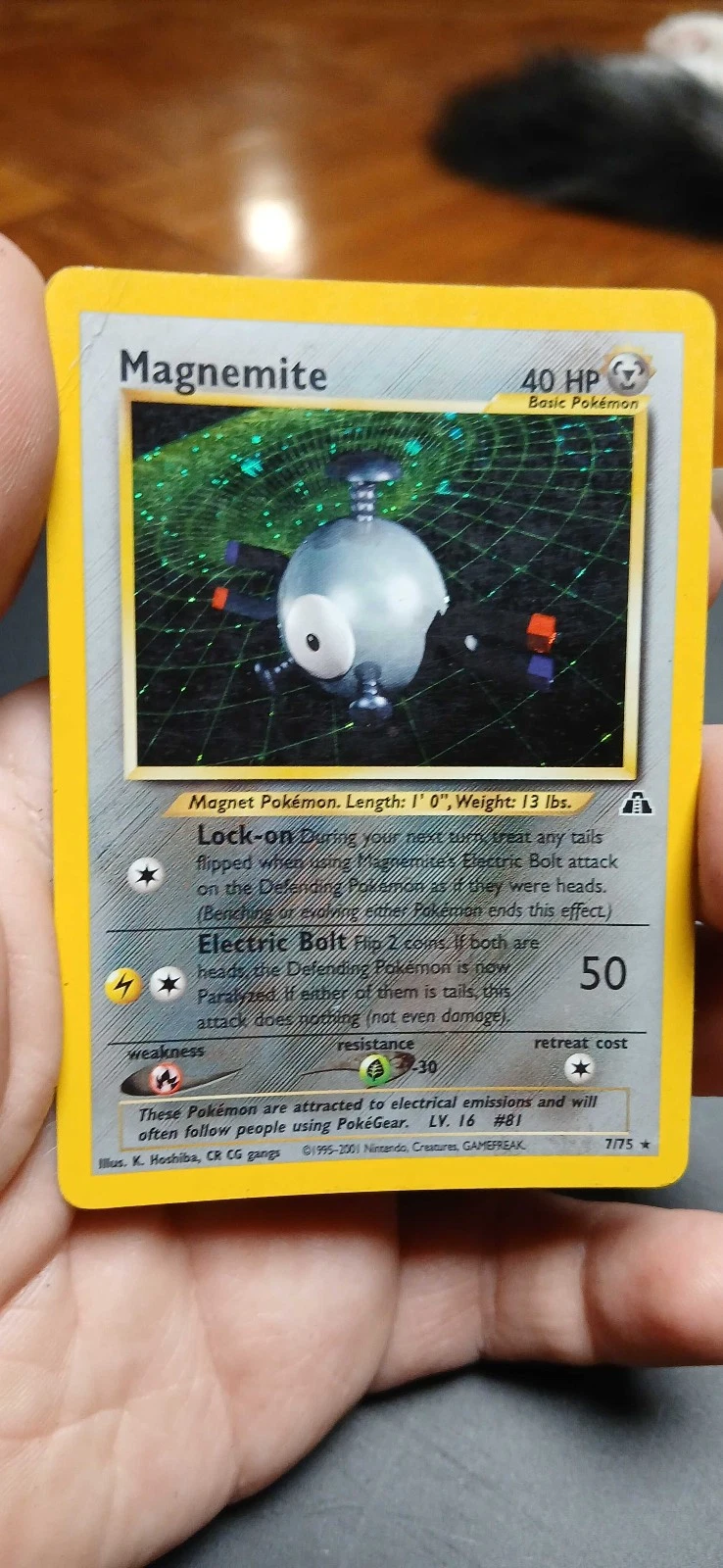 Pokemon TCG Neo Discovery Unlimited 7/75 Magnemite Holo Rare