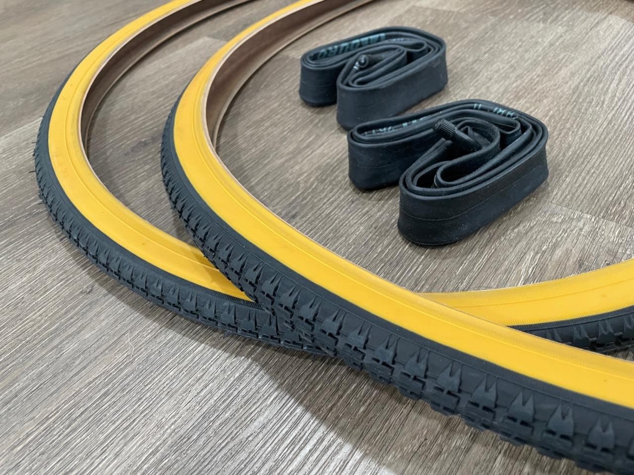 26" x 1 3/8 Bicycle Gum Wall Tires + (2) Inner Tubes Bicycle NEW* 26x1-3/8