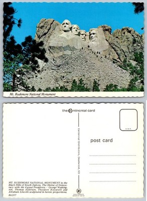 Mt Rushmore National Monument SD Postcard - Washington Jefferson Lincoln