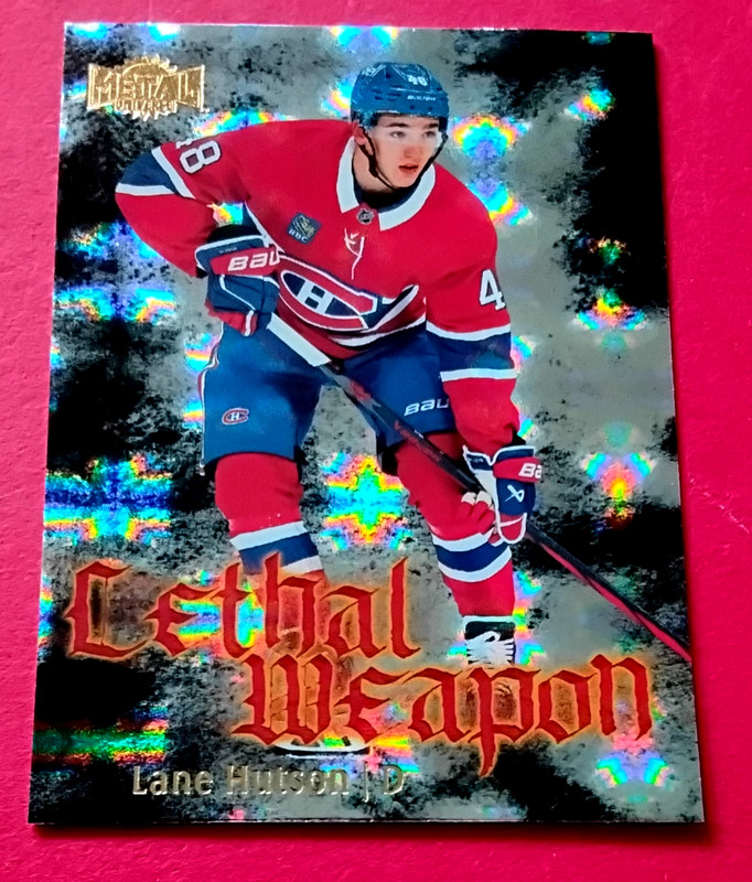 2025-26 LANE HUTSON Lethal Weapon Montreal Canadiens #LW-6 Metal Universe