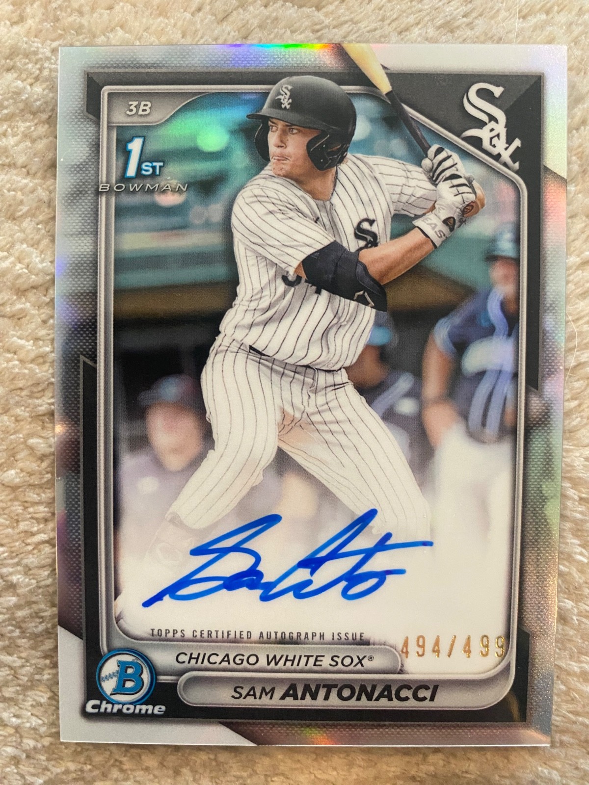 2024 Bowman Draft Chrome SAM ANTONACCI 1st Bowman REFRACTOR Autograph /499 AUTO