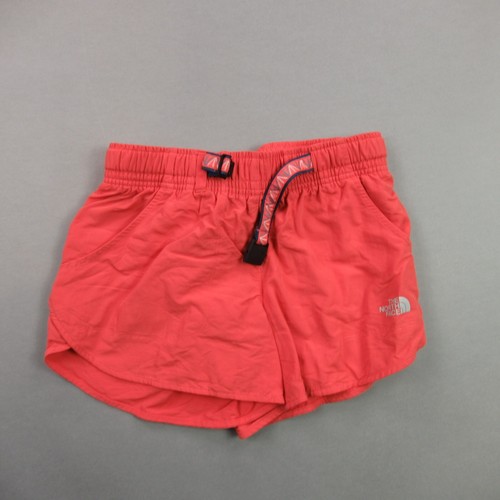 North Face Shorts Girls XS Lightweight Outdoors Button Orange Belt