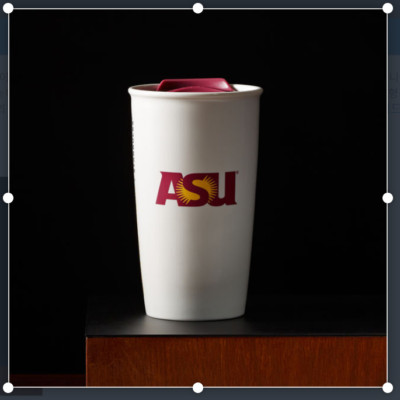 Asu Starbucks Student Portal Starbucks Arizona State University ASU 12 Oz  Travel Tumbler - White Ceramic Coffee Cup With Lid Starbucks Cups