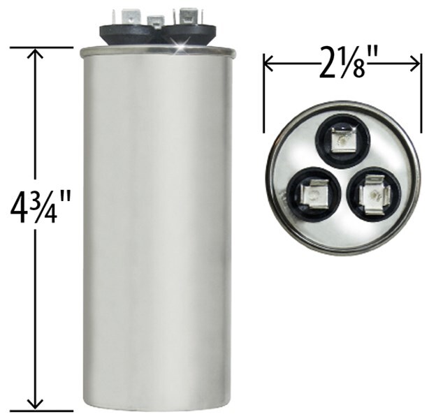 35/7.5 uf 440 volt C43575R GE Genteq Capacitor Dual Run Round