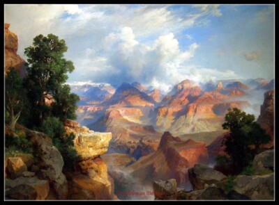 The Grand Canyon - DIY Chart Counted Cross Stitch Patterns Needlework DMC Color