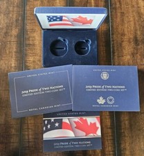 2019 Pride of Two Nations 1oz Silver Eagle & Maple Leaf Box & COA | No Coins