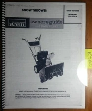 Montgomery Ward GIL-35261A 5 HP Snow Thrower Owner Operator & Parts Manual 6/80