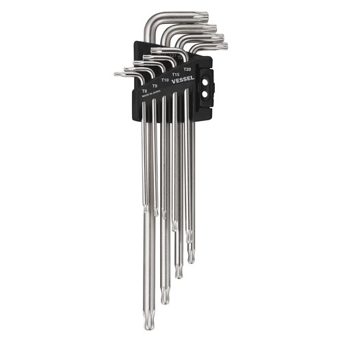 VESSEL BALL END TORX WRENCH SET 9PCS (T8~T40) 8509BTX - Picture 3 of 6