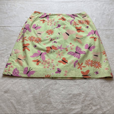 Lilly Pulitzer Floral and Butterfly Cotton Skirt Size 4
