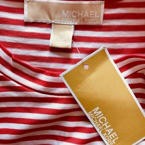 Michael Kors Red & White Stripe Top - Picture 7 of 9