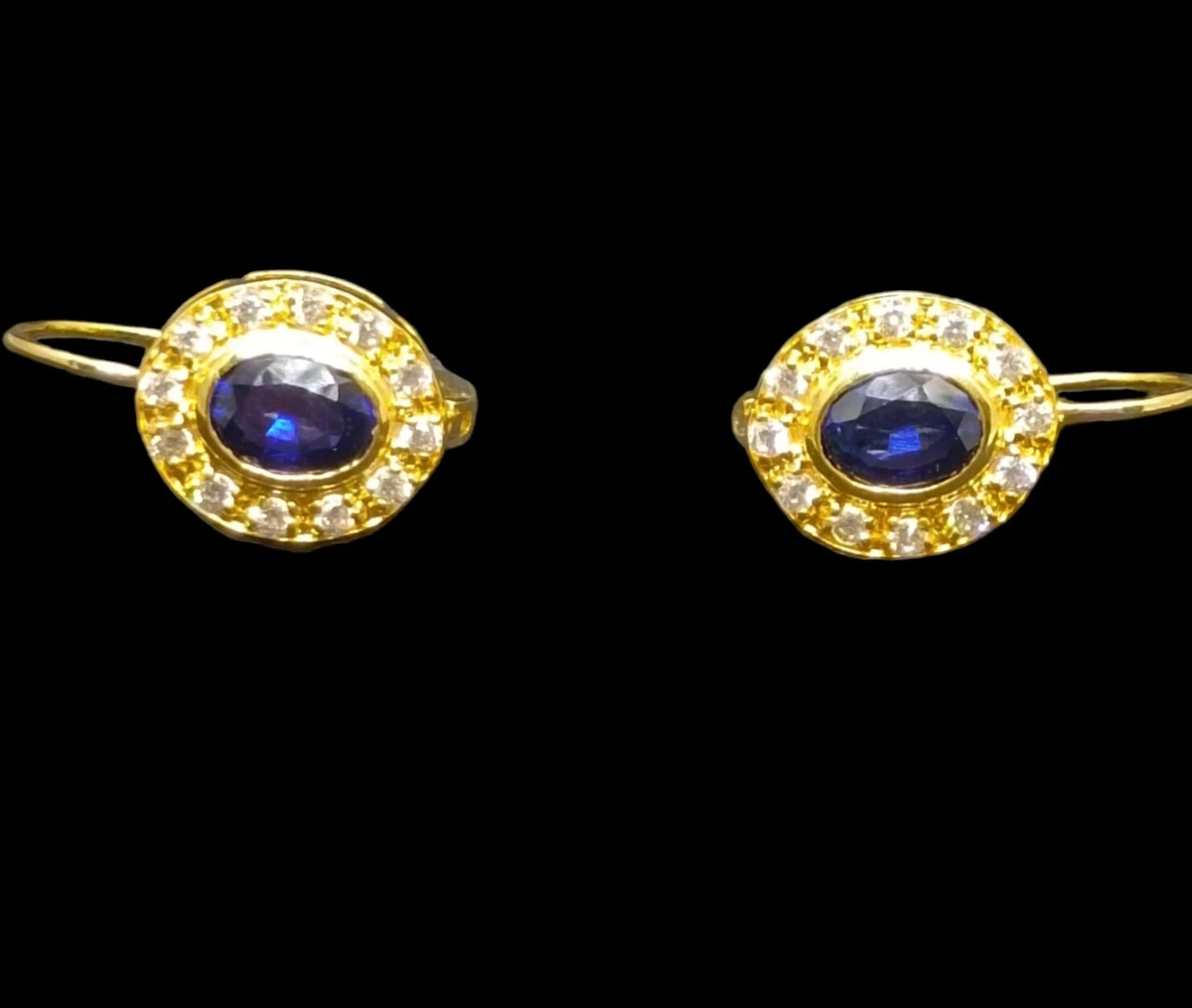 Blue sapphire 2024 earrings gold