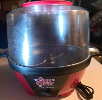 West Bend Stir Crazy Corn Popper 6 Qt Electric Popcorn Popper - Model 82505