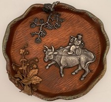 VERY RARE GORHAM COPPER STERLING AESTHETIC MIXED METALS OX  STRAWBERRY TRAY 1882