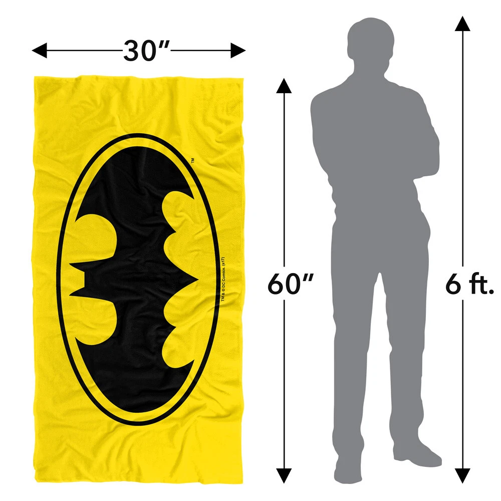 Batman Black Bat Officially Licensed Beach Towel 30"x60"