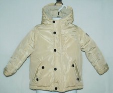 Ben Sherman Winter Puffer Jacket Beige Faux Sherpa Hood Boys Baby sz 24 mos EUC