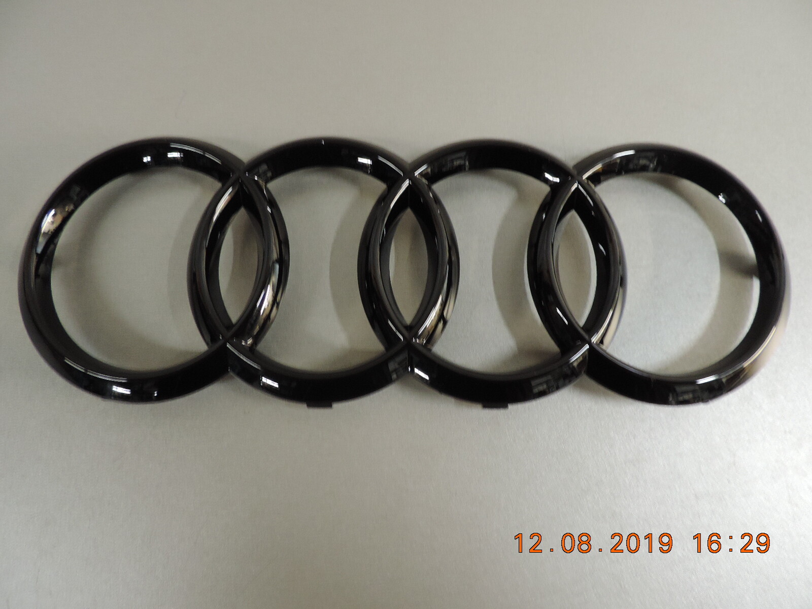 Jeu D'emblèmes Audi Black Edition RS5 - Calandre + Arrière + Anneaux - Noir Brillant - Original Audi