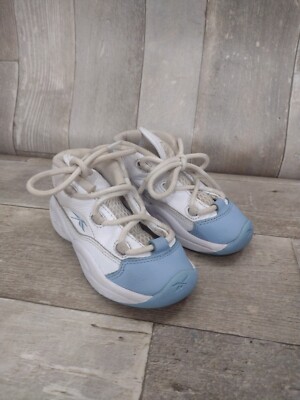 Reebok Question Mid Baby Blue Toe Kids Baby Toddler Size