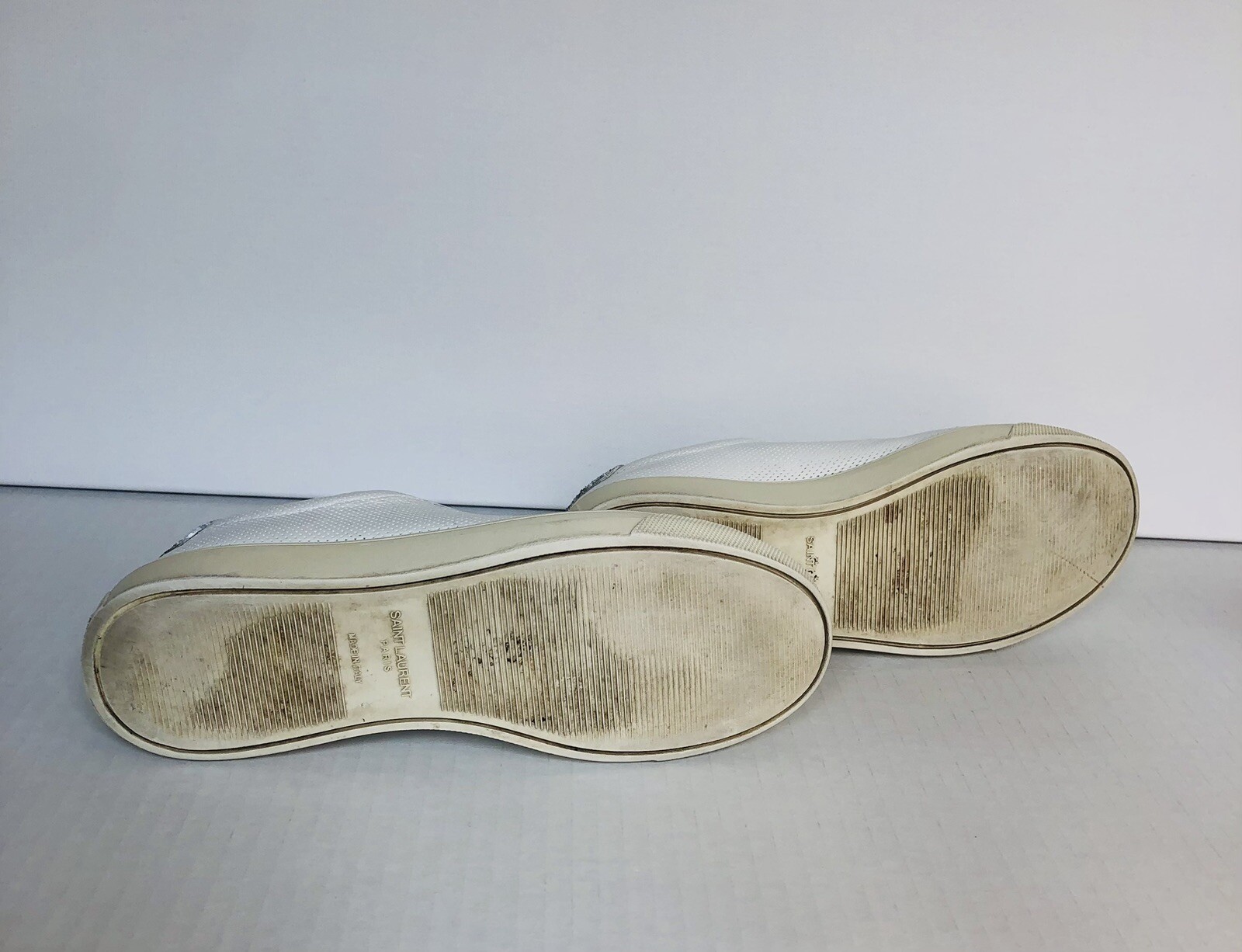 Sneakers basse in pelle YSL Saint Laurent Andy COA 36 5 IT 6 5 US autentiche