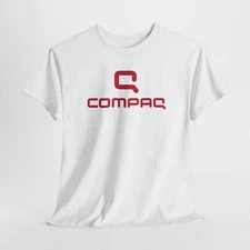 Vintage Computer Geek Gildan Tee, Compaq Computer Corporation Logo T-Shirt,