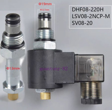 1pc Hydraulic Threaded Cartridge Solenoid Valve 2 Position 2 Way Normally Closed