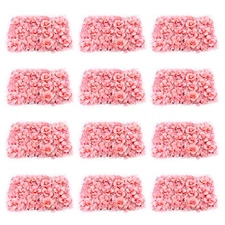 Artificial Rose Hydrangea Flower Wall Panels Wedding Backdrop 60 x40cm 12PCS