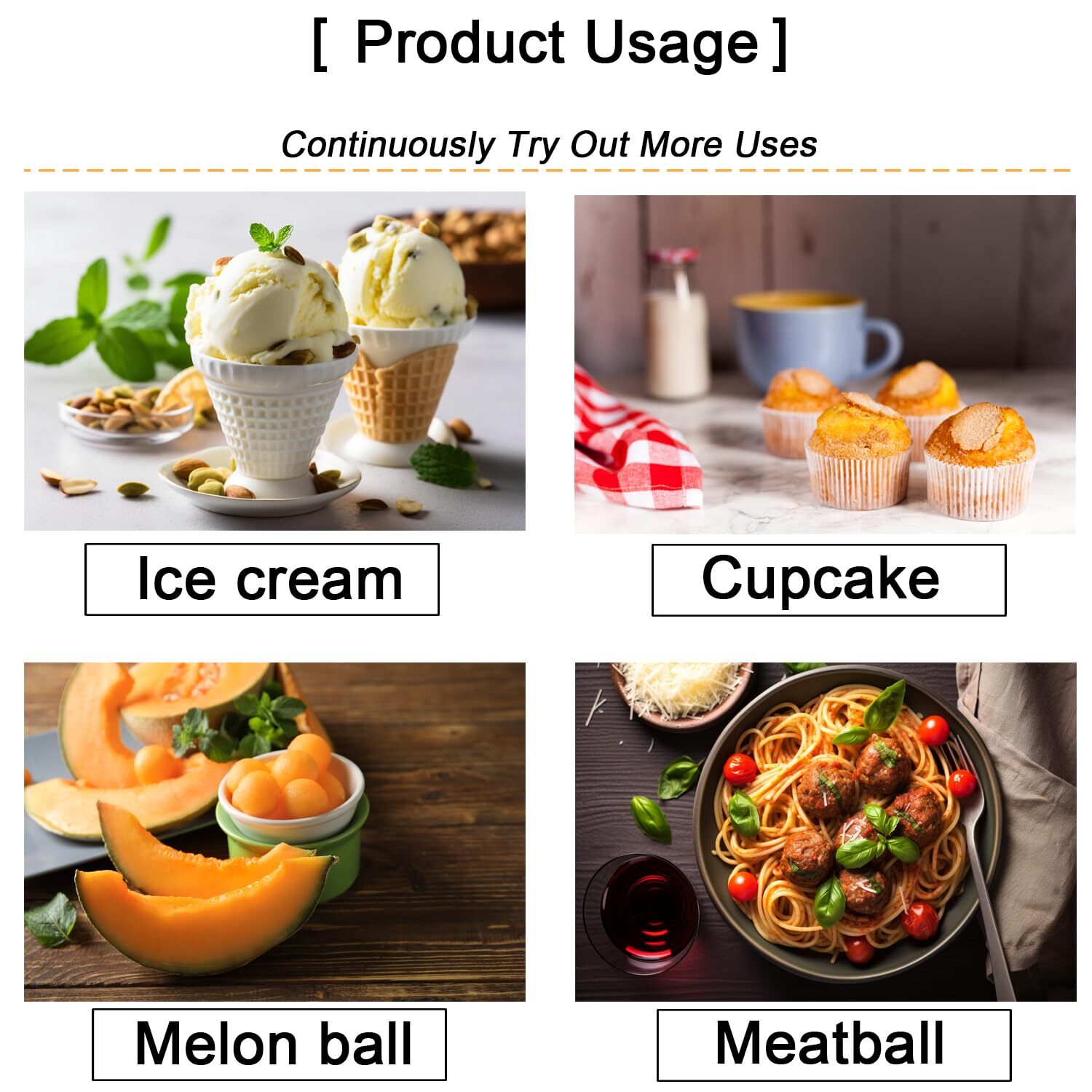 Small Cookie Scoop 1 tablespoon/ 15 ml 1 13/32 inches / 36 mm Ball 18/8 Stain...