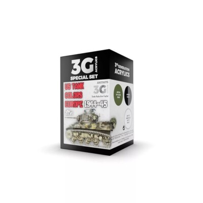 AK Interactive AK11675 -Us Tank Colors Europe 1944-45 3x17ml - Neu