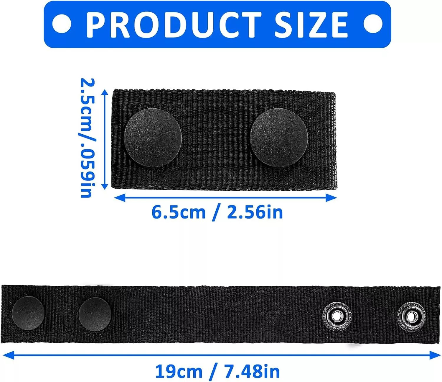 4× Tactical Duty Belt Keeper Security Tactical Belt Keepers with Double Snaps US