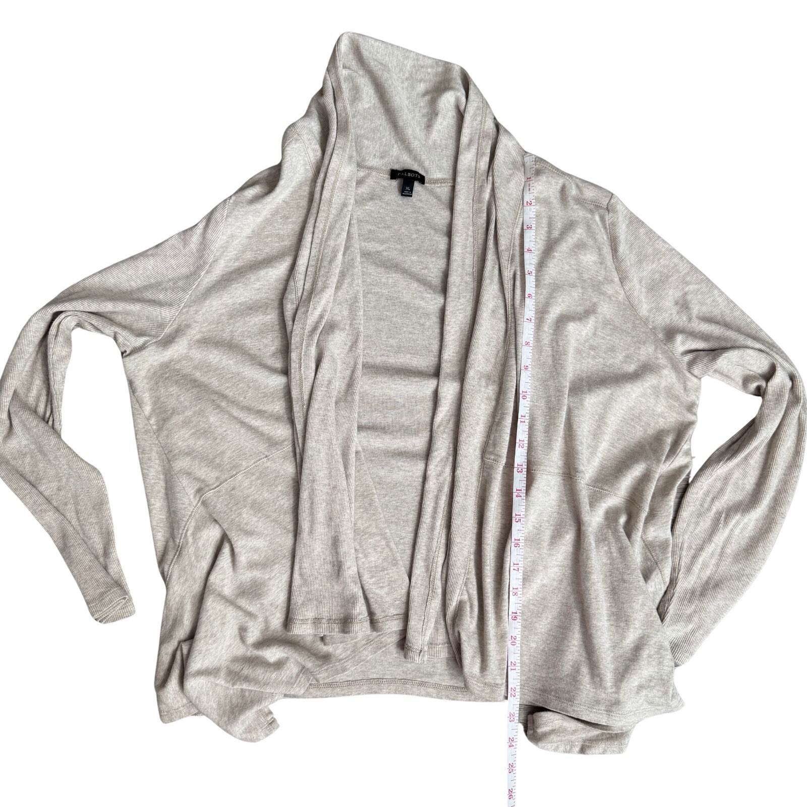 Talbots Neutral Open Cardigan XL Basic Essentials… - image 7